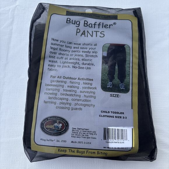 Bug Baffler Insect Protective Clothing Pants - Toddler 2T-3T NEW USA - Picture 1 of 3